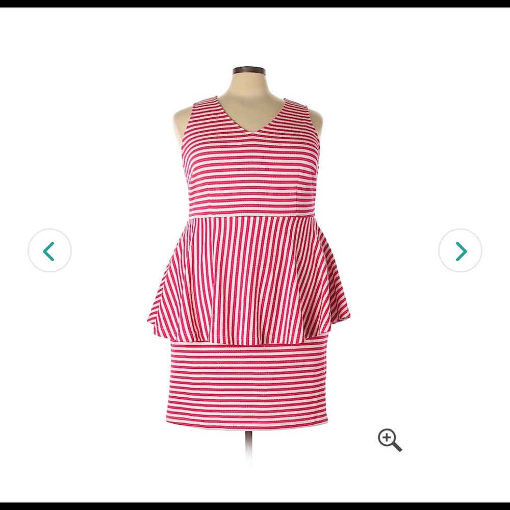 Pink dress with stripes